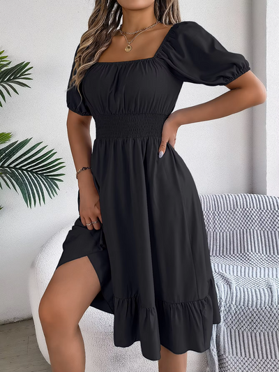 Riley™ - Stylish Short Sleeve V Neck Dress