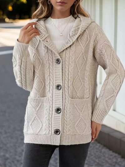 Dakota - Elegant Diamond Stitch Cardigan
