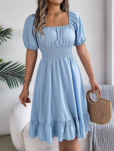 Riley™ - Stylish Short Sleeve V Neck Dress