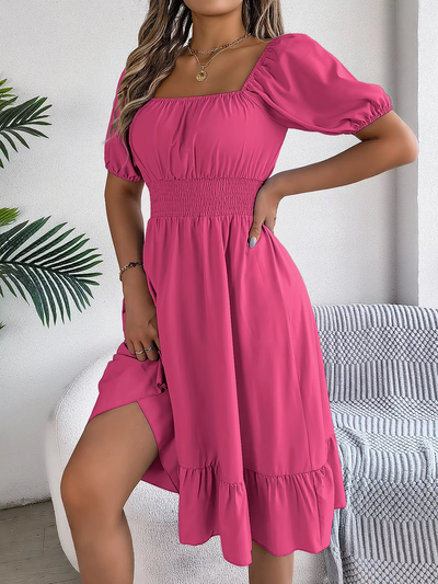 Riley™ - Stylish Short Sleeve V Neck Dress