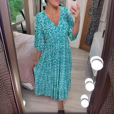 Giselle - Summer Flare Sleeve Long Beach Dress