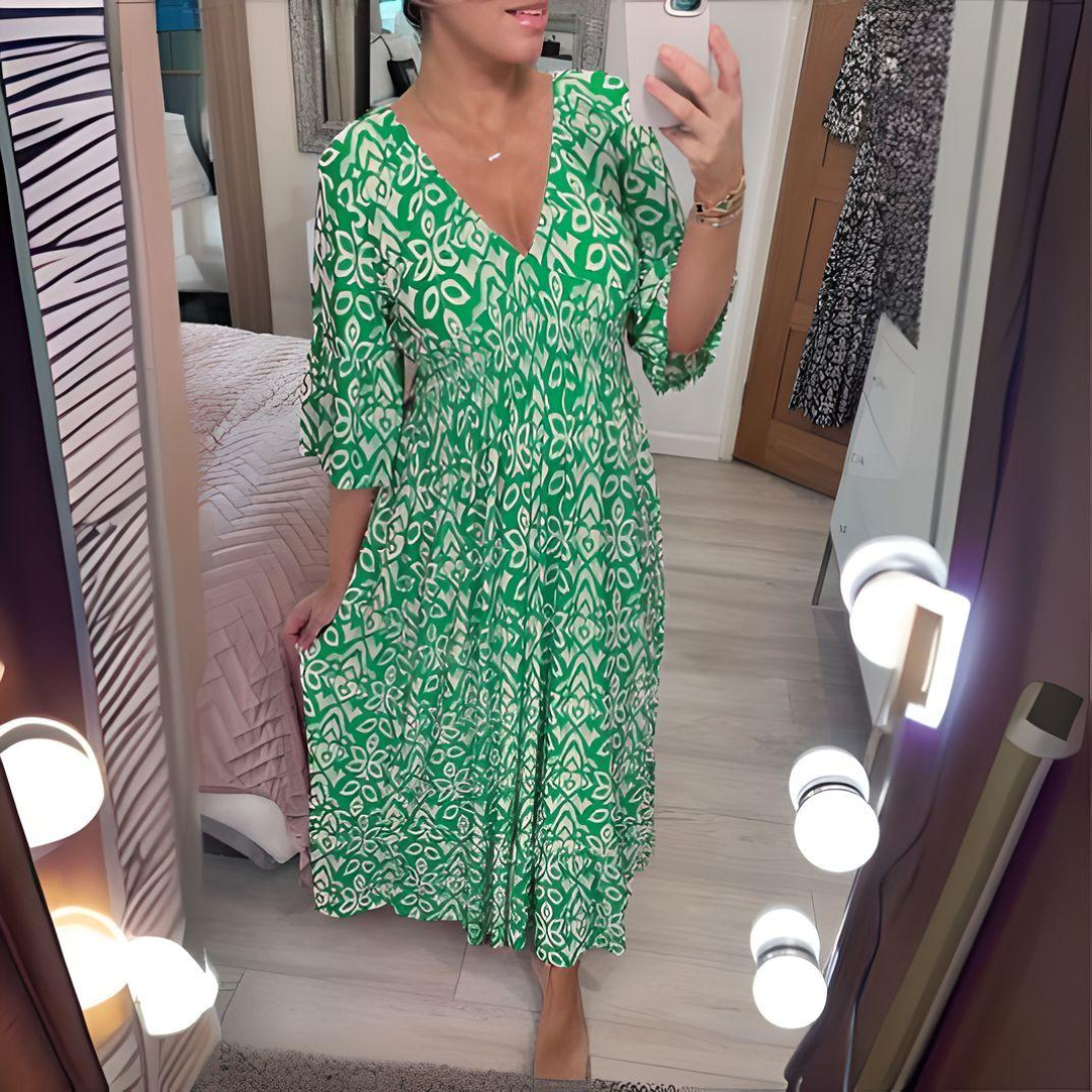 Giselle - Summer Flare Sleeve Long Beach Dress