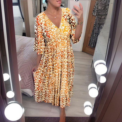 Giselle - Summer Flare Sleeve Long Beach Dress