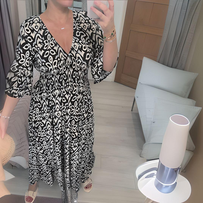 Giselle - Summer Flare Sleeve Long Beach Dress