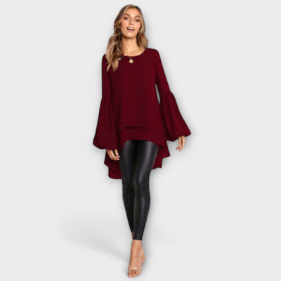 Aria – The Perfect Spring Blouse with a Round Neckline