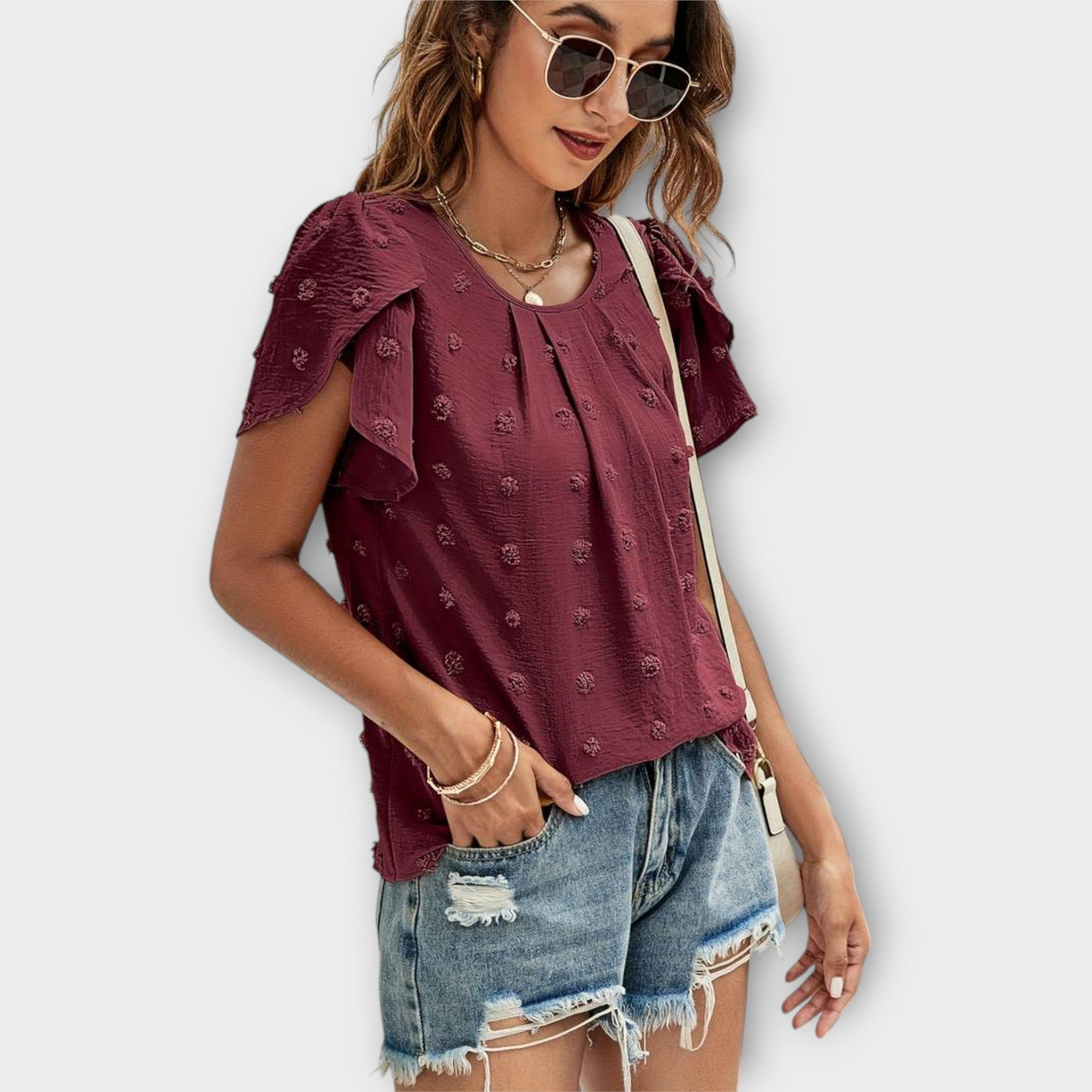 Charlotte – The perfect Swiss-Dot blouse