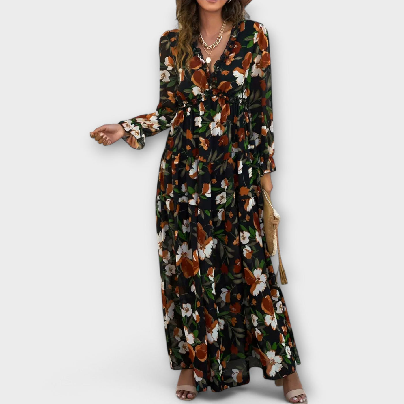 June - Elegant Floral Maxi Dress