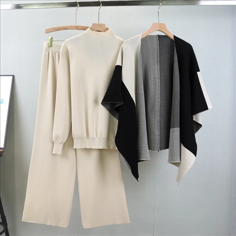 Ivy - Elegant Knitted Three Piece Suit