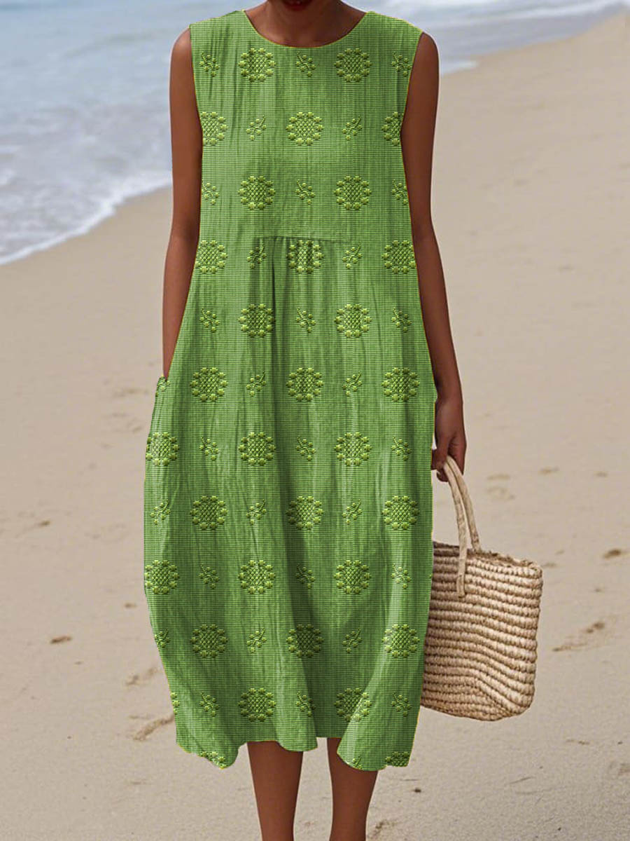 Leah - Lightweight Sleeveless Dress with Pockets