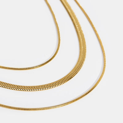 Gold Multistrat Chain Necklace