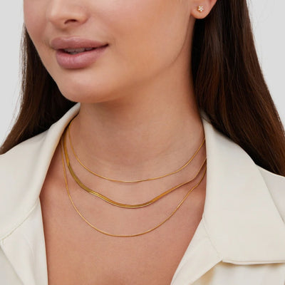 Gold Multistrat Chain Necklace