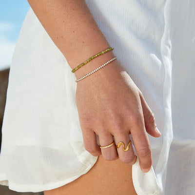 Golden wave ring