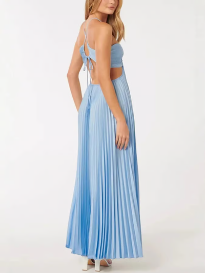 Amber - Summer Glow Halter Maxi Dress