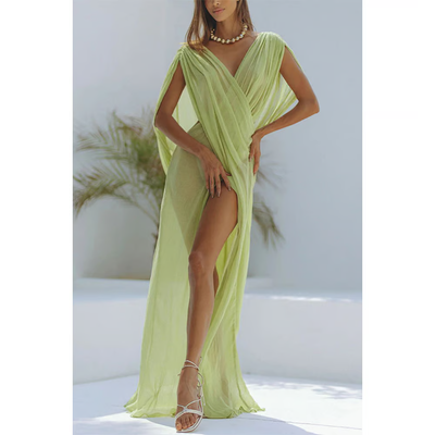 Tinsley - Sleeveless Mesh Holiday Cover-up Dress