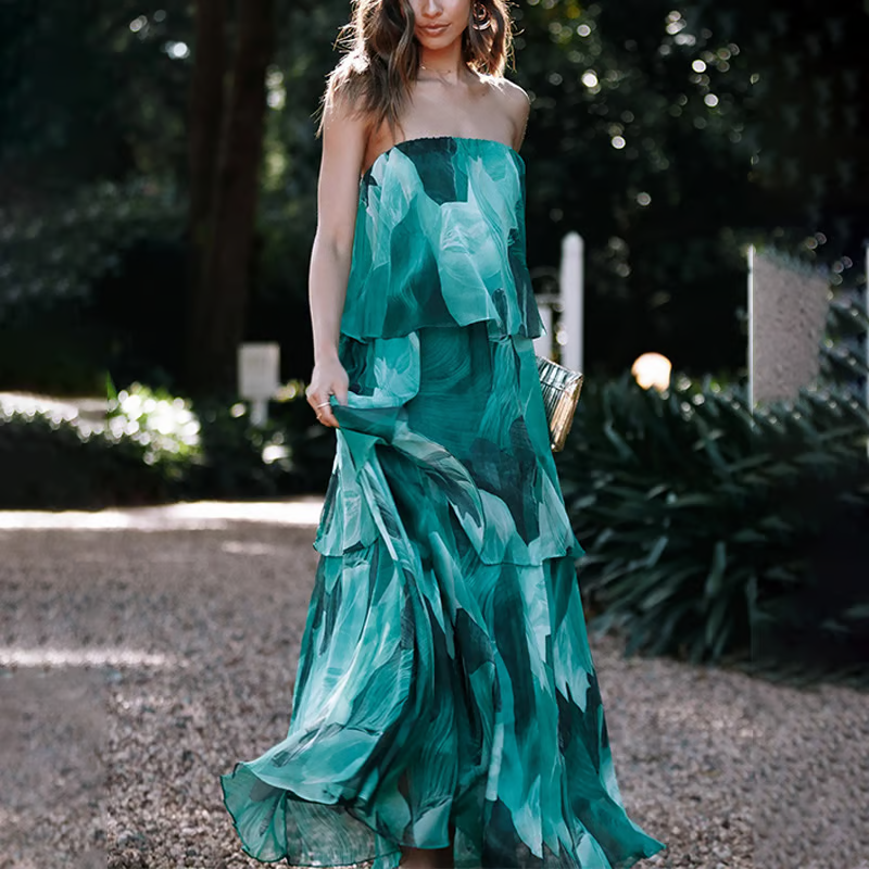 Bella - Effortless Summer Vibes Strapless Dress