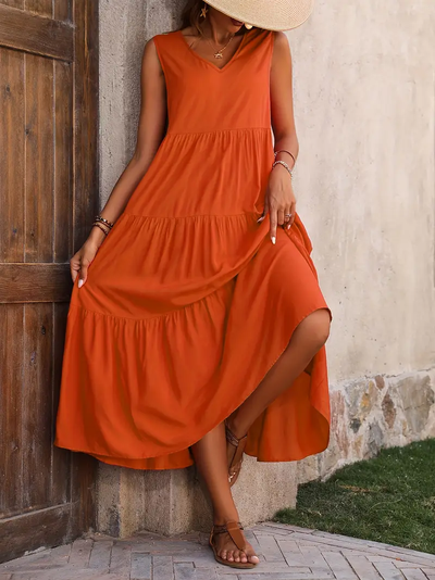 Kimberly - Casual Loose-Fit Dress with Ruffle Hem
