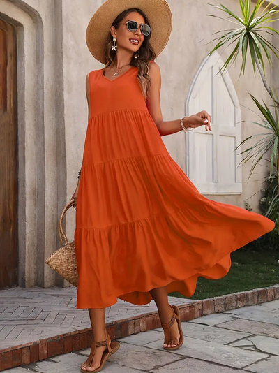 Kimberly - Casual Loose-Fit Dress with Ruffle Hem