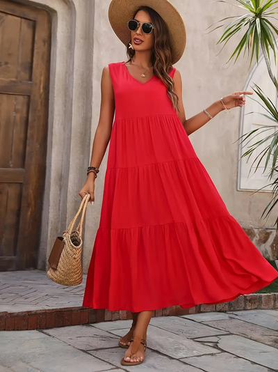 Kimberly - Casual Loose-Fit Dress with Ruffle Hem