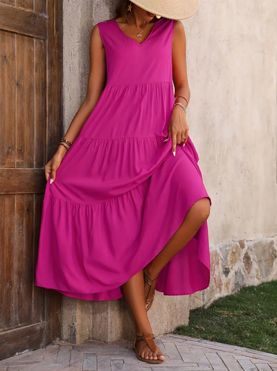 Kimberly - Casual Loose-Fit Dress with Ruffle Hem