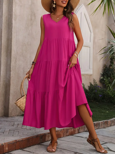 Kimberly - Casual Loose-Fit Dress with Ruffle Hem