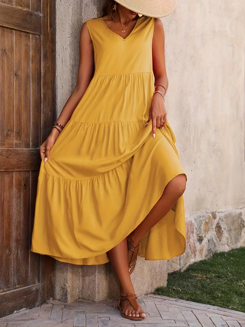 Kimberly - Casual Loose-Fit Dress with Ruffle Hem