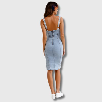 Lauren - Slim Fit Halter Denim Dress