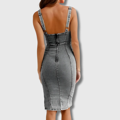 Lauren - Slim Fit Halter Denim Dress