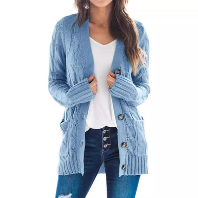 Long sleeve knitted sweater for women