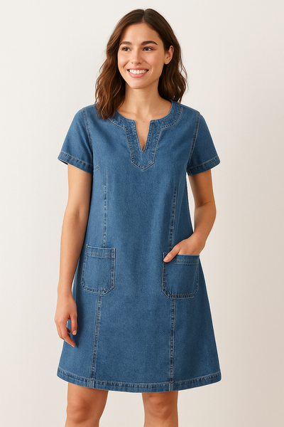 Claire Montreal™ - LIGHTWEIGHT DENIM DRESS WITH A RELAXED FIT