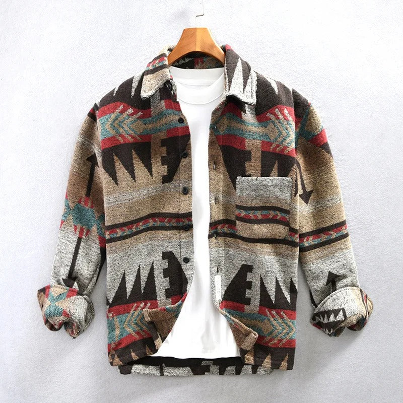 Benjamin™ - Stylish Tribal Print Button-Up Jacket For Men