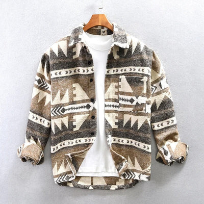 Benjamin™ - Stylish Tribal Print Button-Up Jacket For Men
