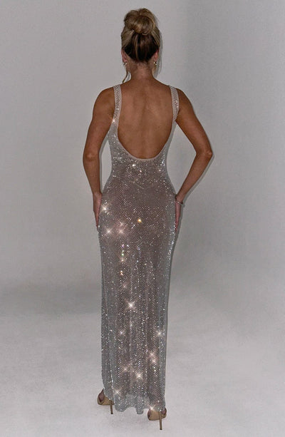 Luna - Stunning Square Neck Bodycon Maxi Dress
