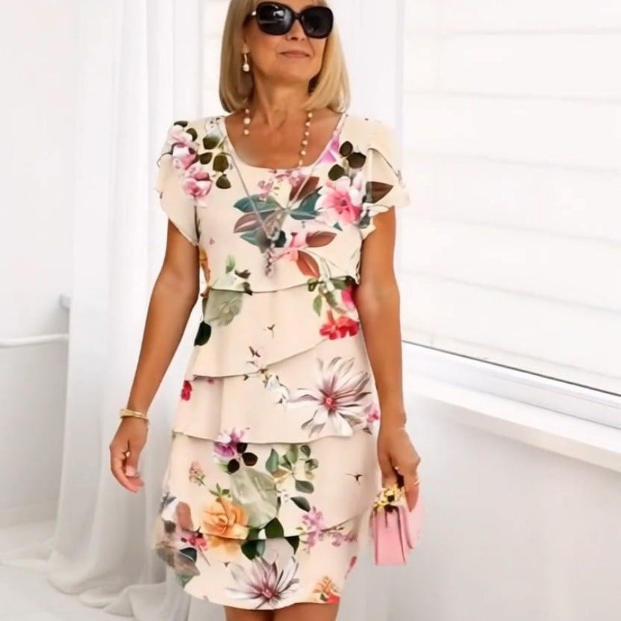 Gemma - Graceful Floral Elegance Dress