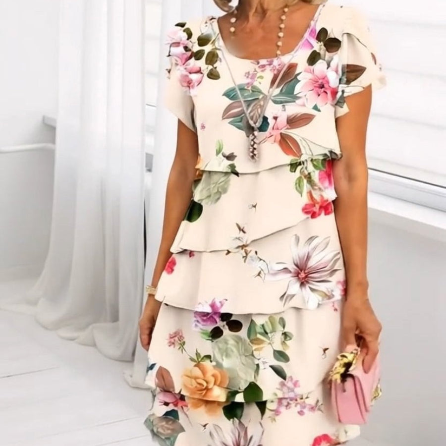 Gemma - Graceful Floral Elegance Dress