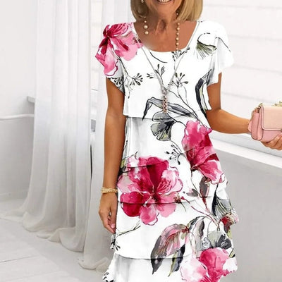 Gemma - Graceful Floral Elegance Dress