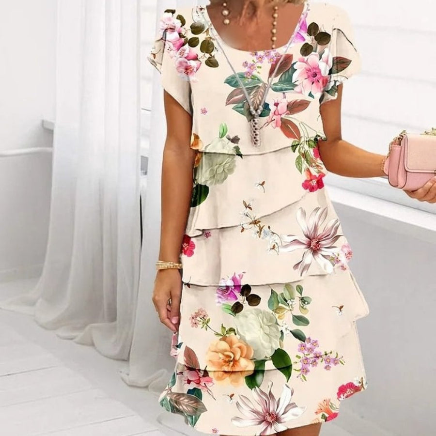 Gemma - Graceful Floral Elegance Dress