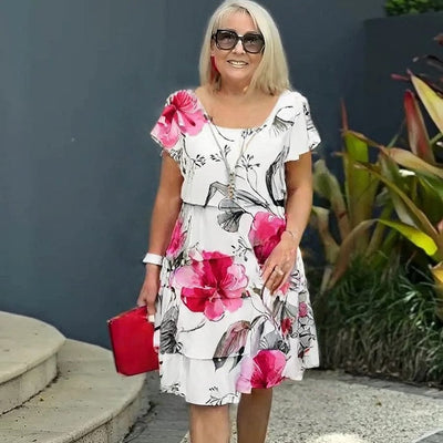 Gemma - Graceful Floral Elegance Dress
