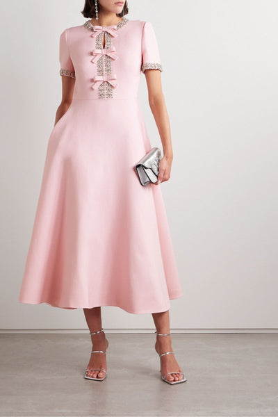 Silva - Luxury Rhinestone Bowknot Dress